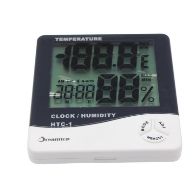 Dreamtop Large Display Digital Thermometer Humidity Temperature Monitor Indoor Outdoor with Alarm Clock